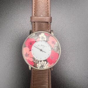 VERA Bradley Floral and Leather Watch